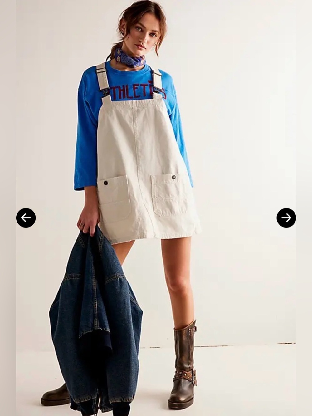 We The Free  Overall Smock Mini Dress.
Like New!
